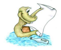 Zeichnung vom Krokodil, welches einen Brief aus der Flaschenpost liest